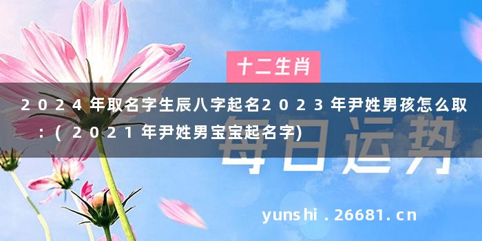 2024年取名字生辰八字起名2023年尹姓男孩怎么取 :(2021年尹姓男宝宝起名字)